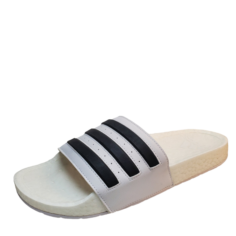 Adidas Comfort Shoes Adilette Boost Slip On Slide  Sandals Black White